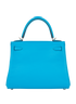 Kelly 25 Retourne In Swift Blue Frida, &pound;16,500, Handbags, Blue, Leather, Back view